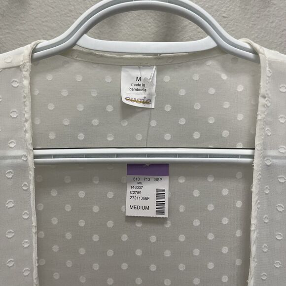 Evsie | Maurice’s Tween Girls Kimono Sheer White New With Tags Size Medium - Picture 4 of 6